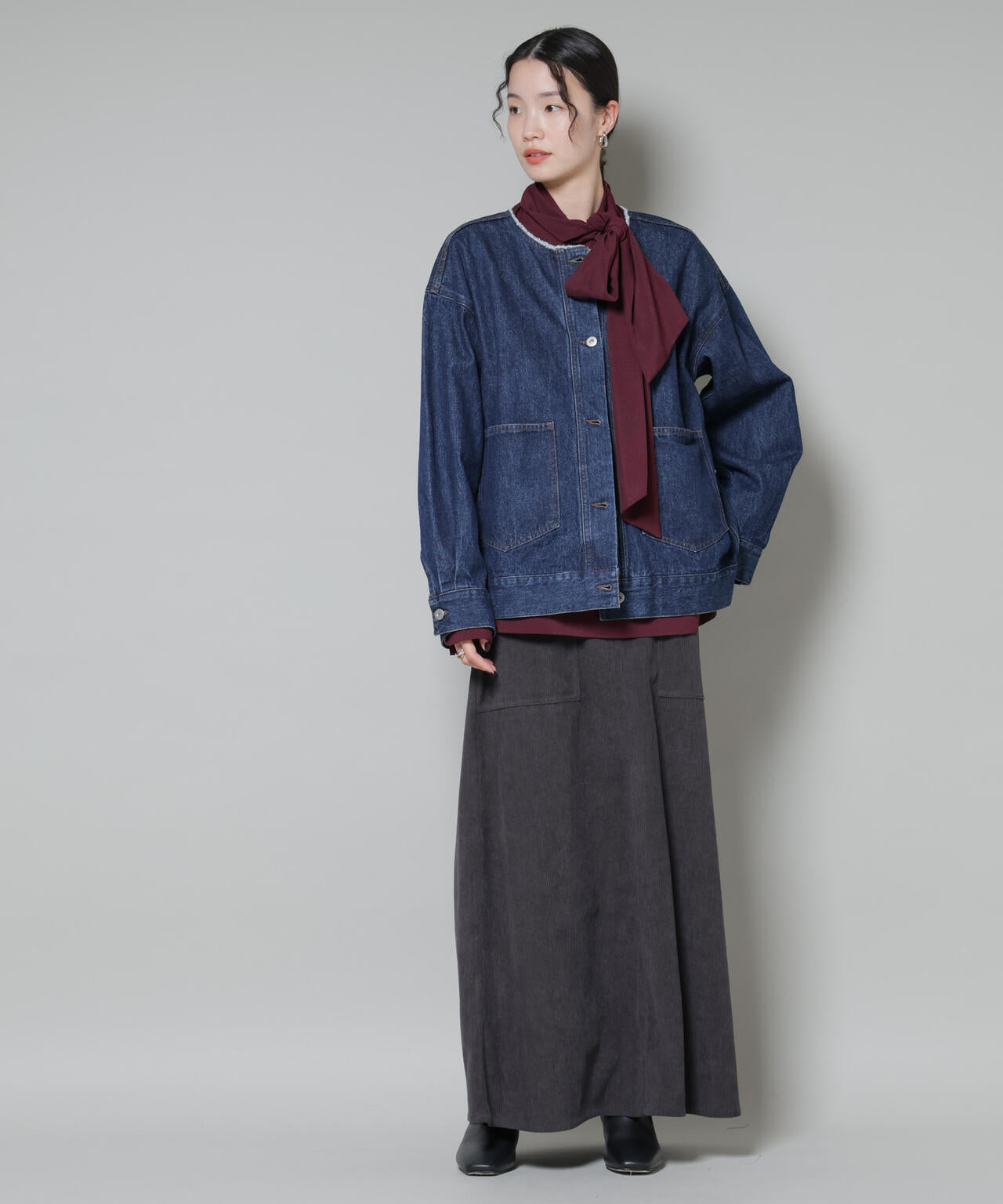 ソフトコーデュロイマキシスカート 6735230319