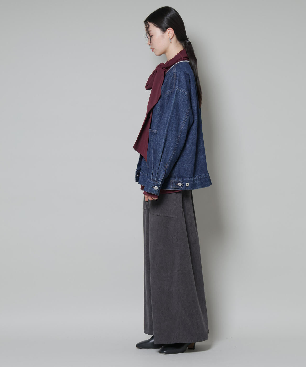 ソフトコーデュロイマキシスカート 6735230319