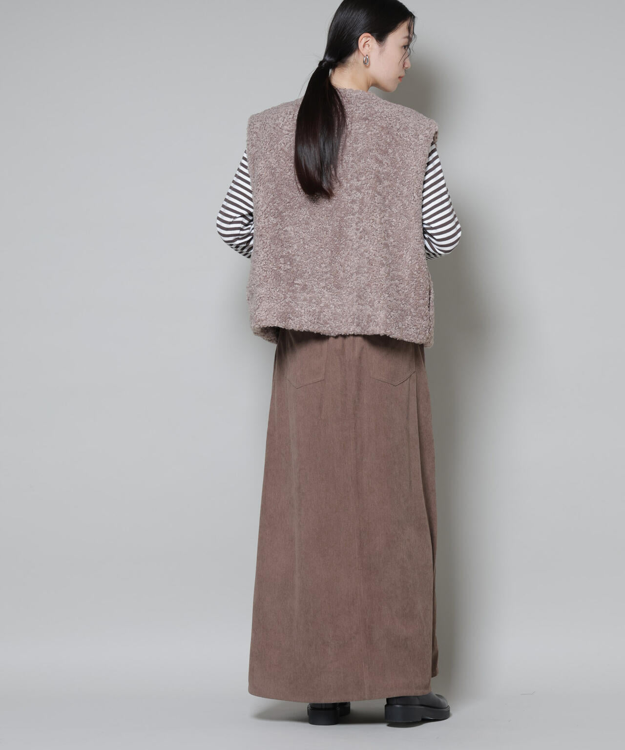 ソフトコーデュロイマキシスカート 6735230319