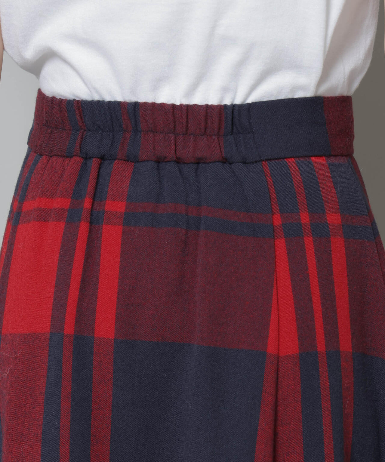 起毛チェックタックフレアスカート 6735230323
