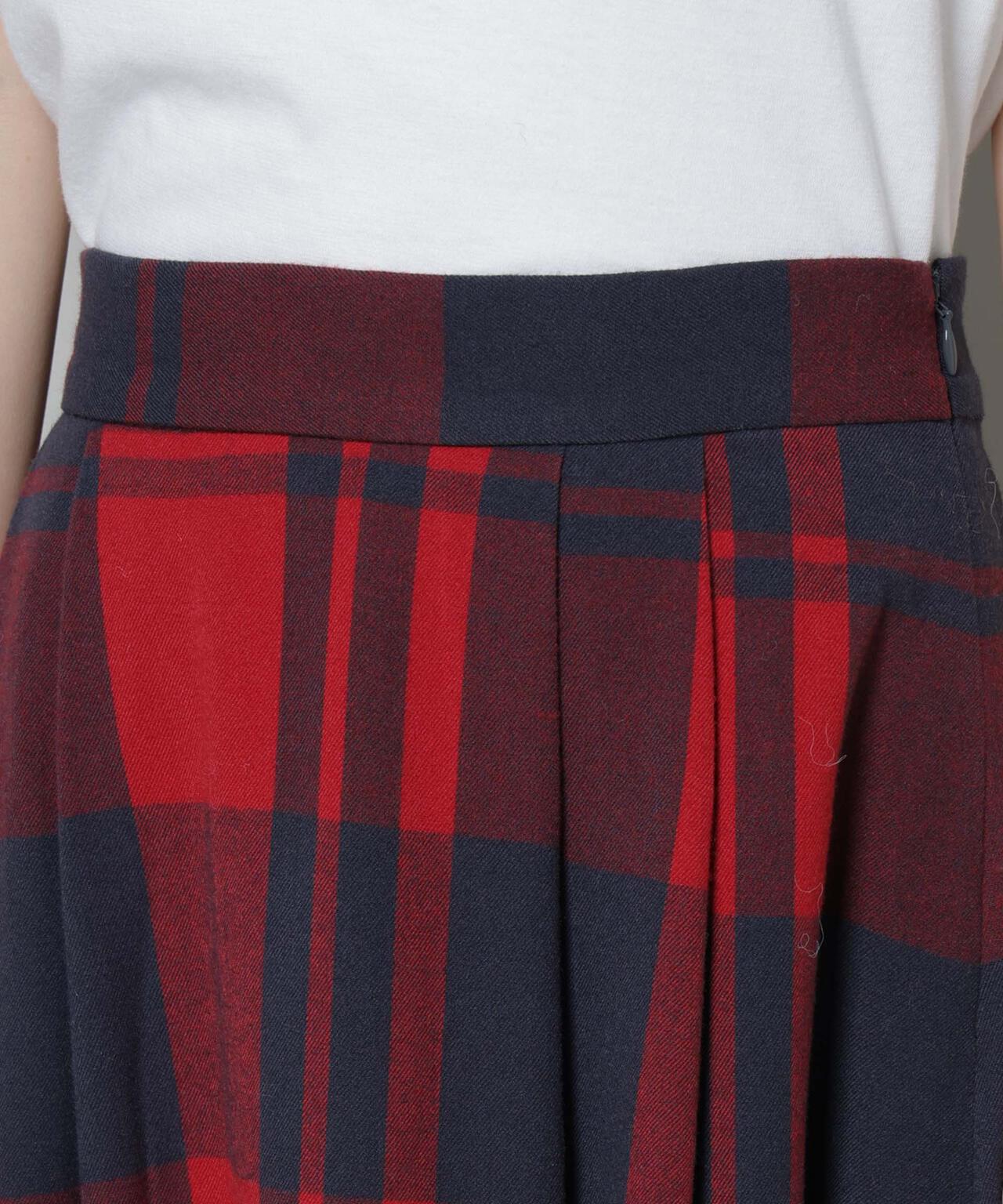 起毛チェックタックフレアスカート 6735230323