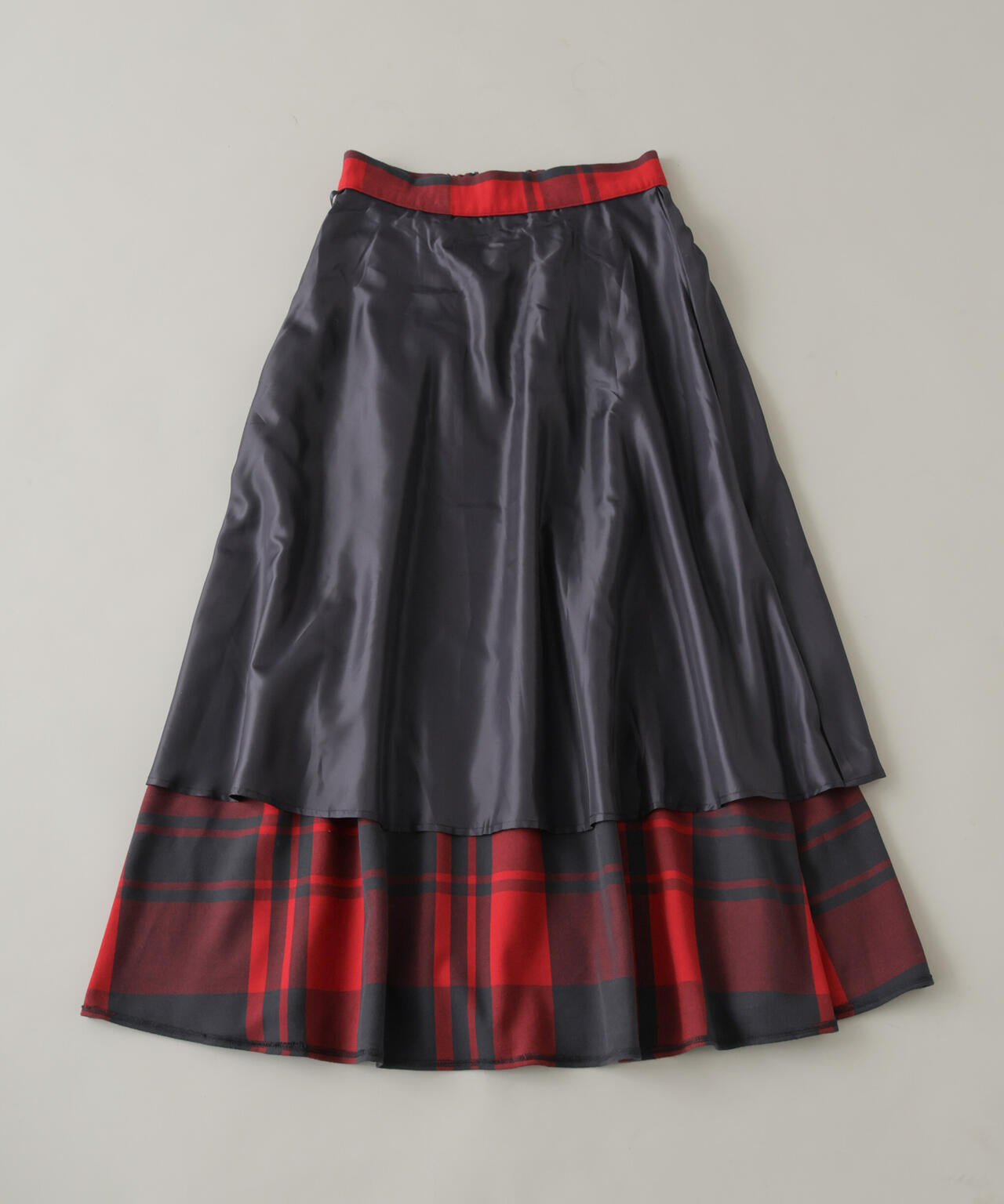 起毛チェックタックフレアスカート 6735230323