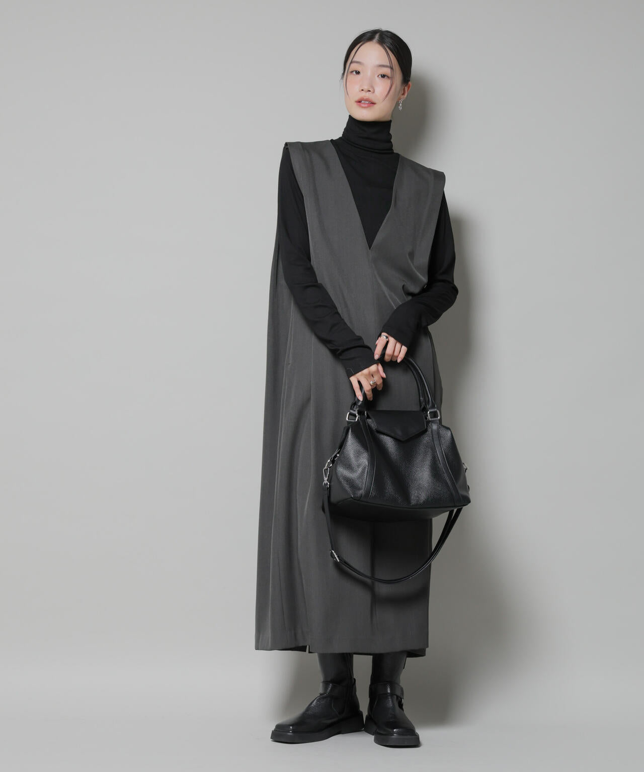 ショルダー付きフラップミニボストン 6735232308