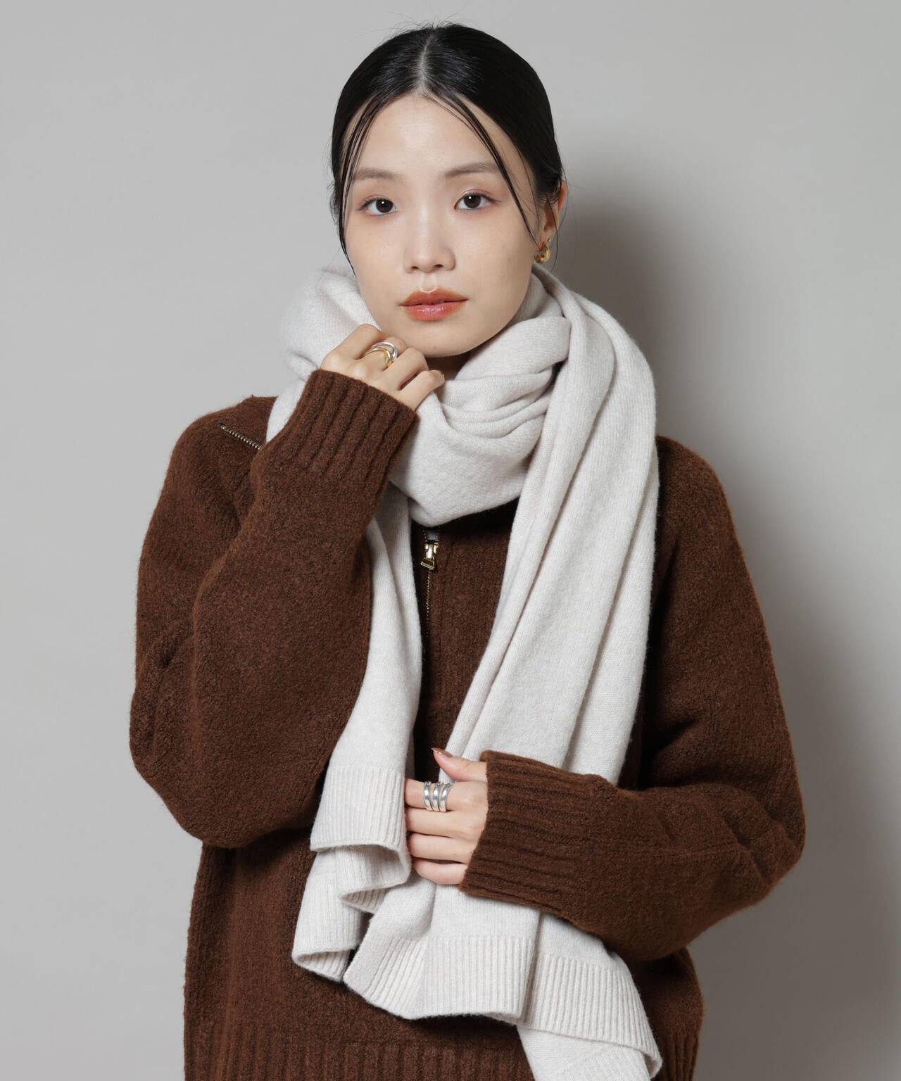 ボリュームニットストール 6735241302