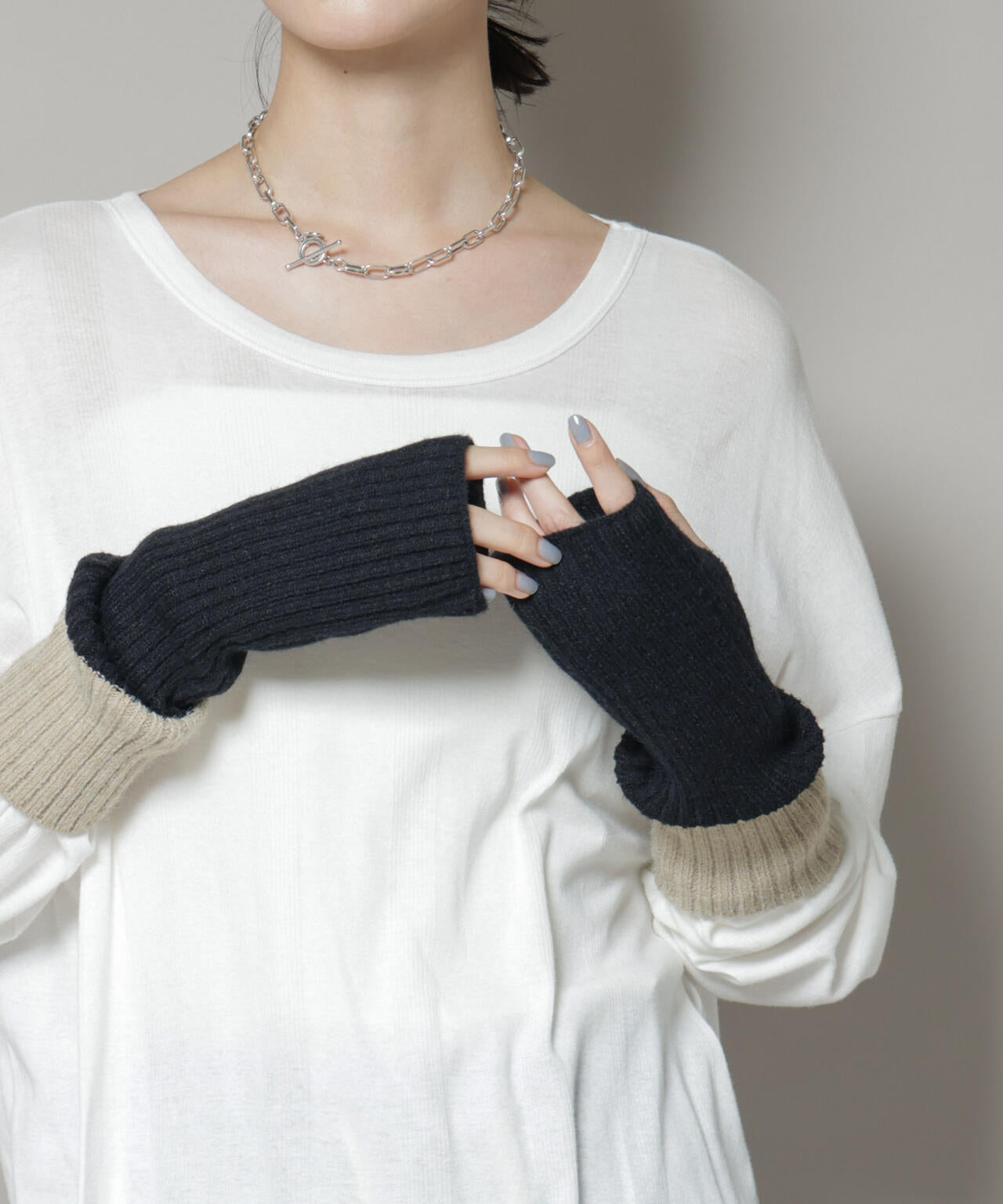 バイカラーアームウォーマー