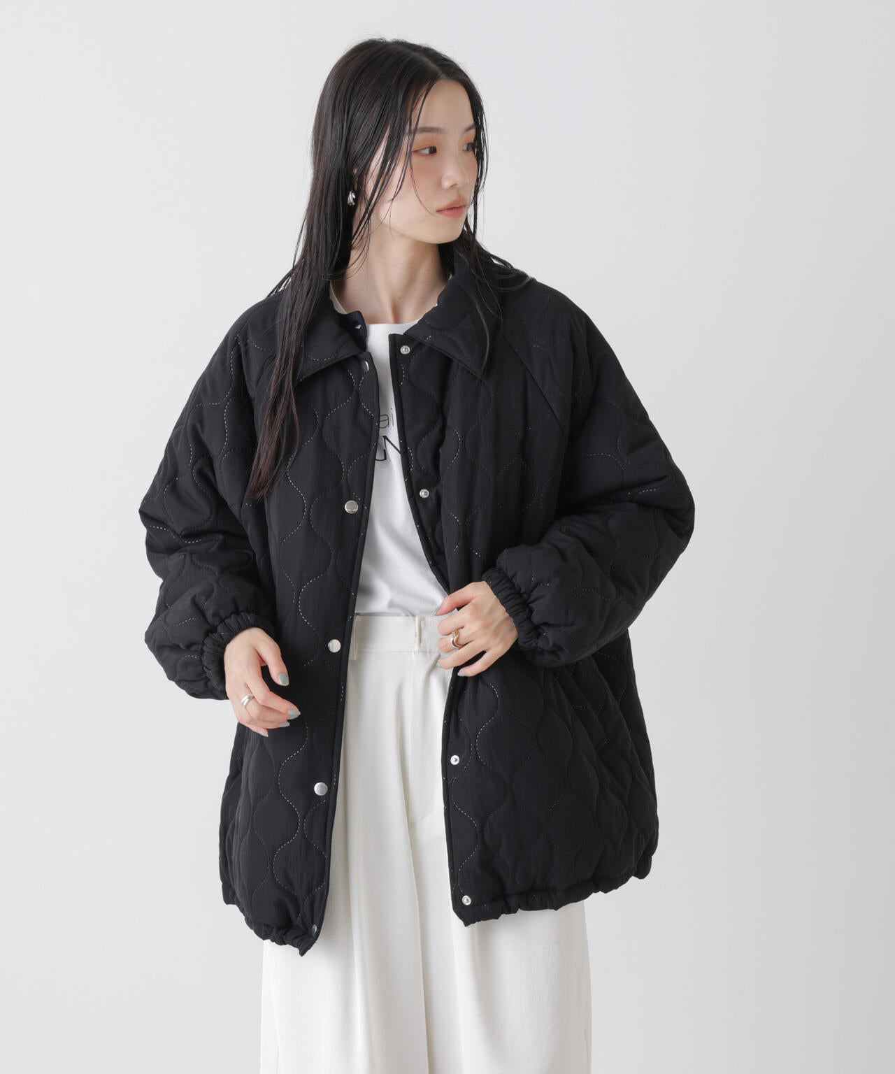 ひょうたんキルトラグランミドルコート 6736111300