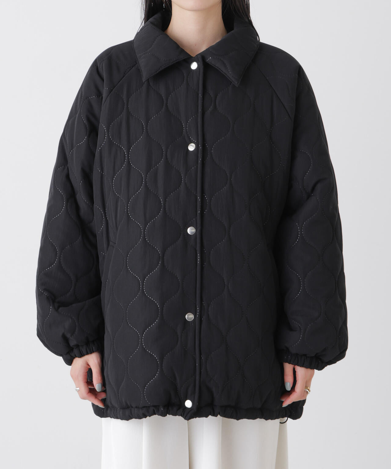 ひょうたんキルトラグランミドルコート 6736111300