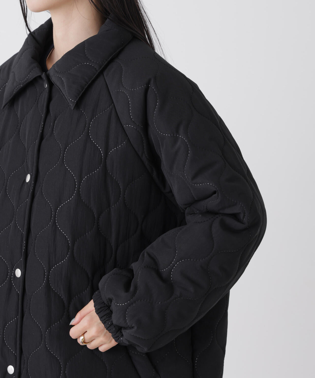 ひょうたんキルトラグランミドルコート 6736111300