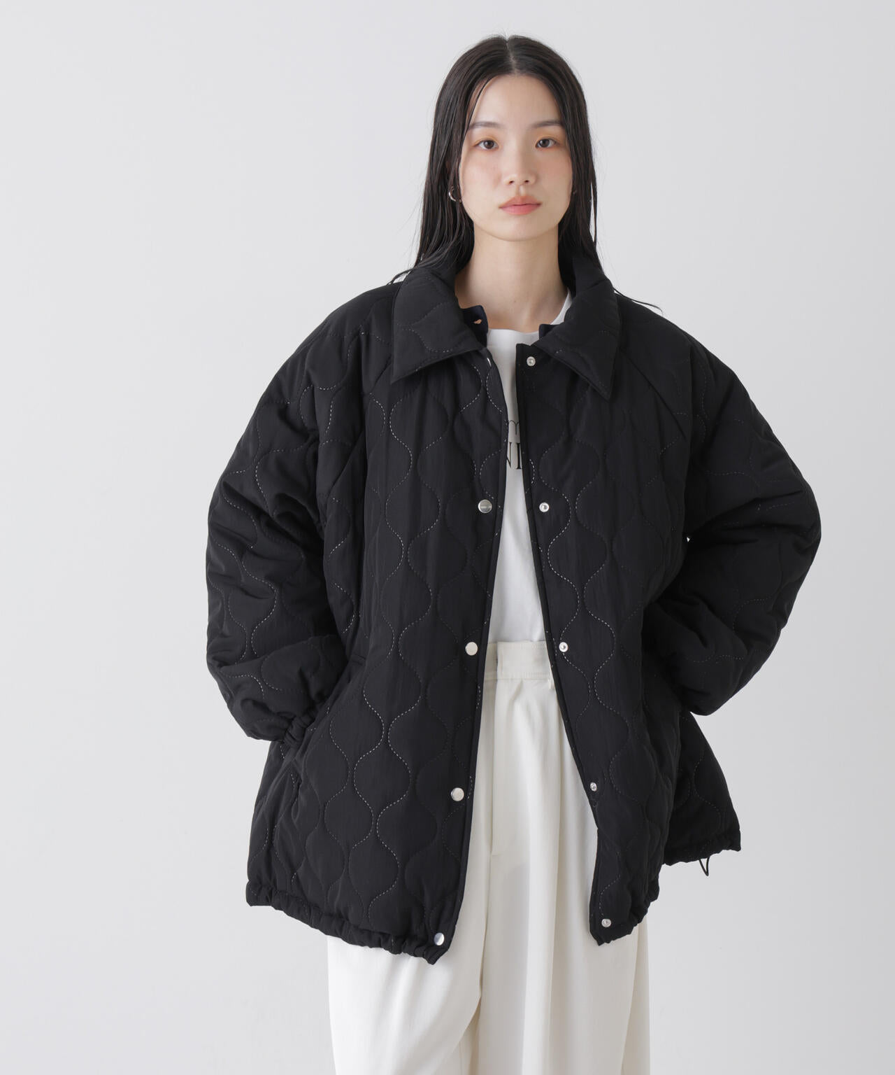 ひょうたんキルトラグランミドルコート 6736111300