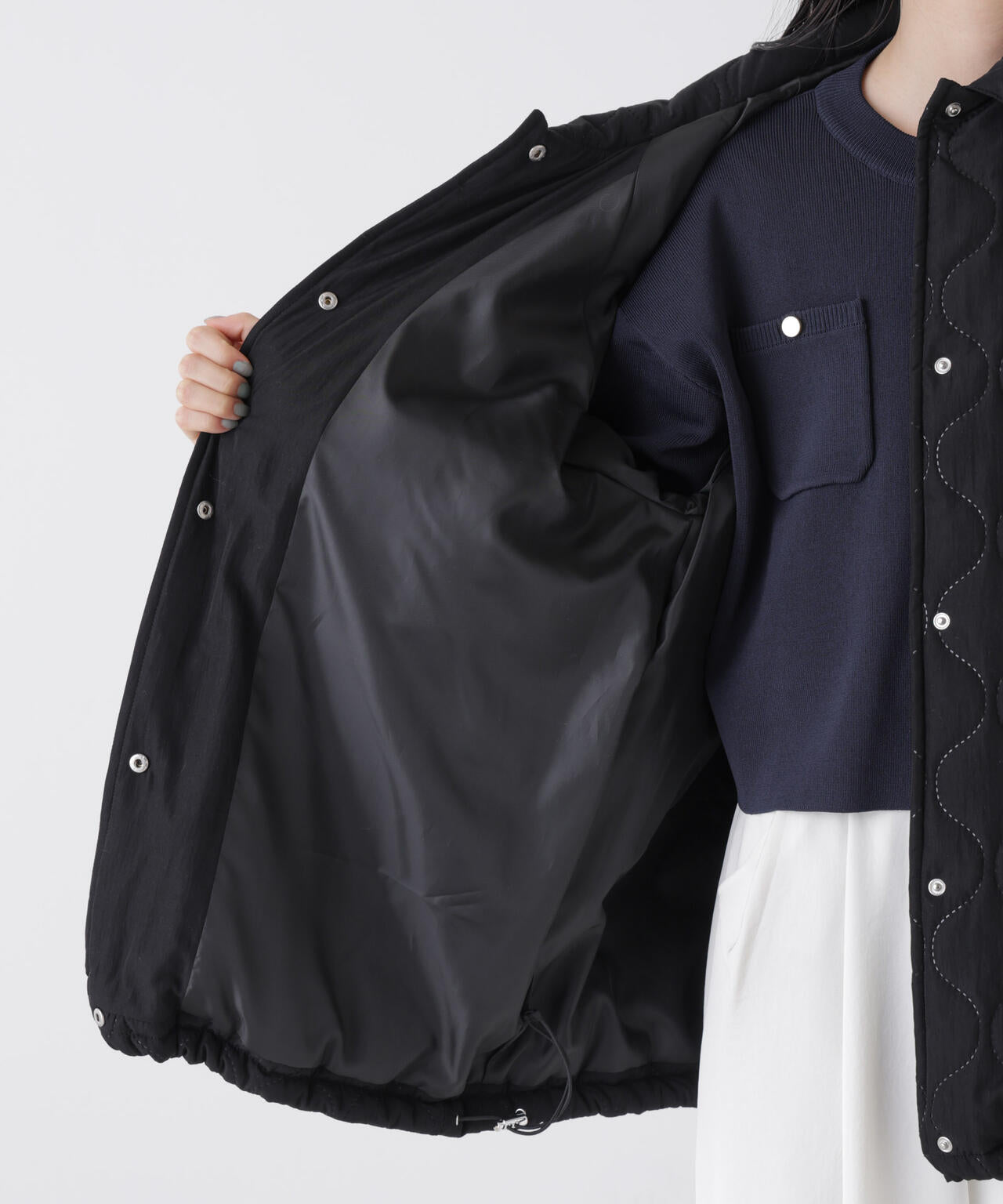 ひょうたんキルトラグランミドルコート 6736111300