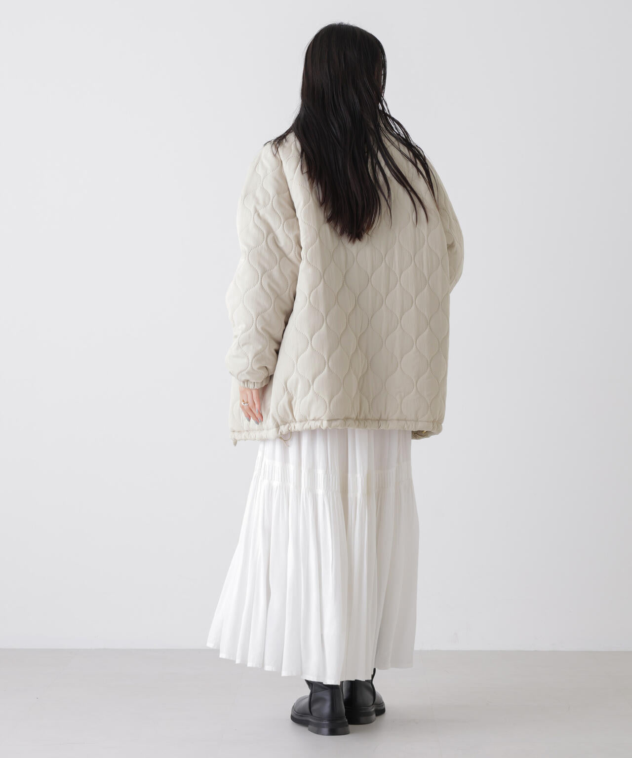 ひょうたんキルトラグランミドルコート 6736111300