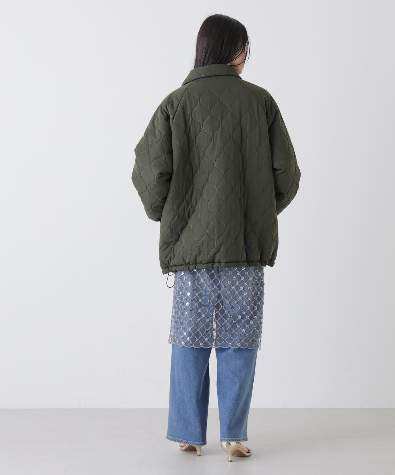 ひょうたんキルトラグランミドルコート 6736111300