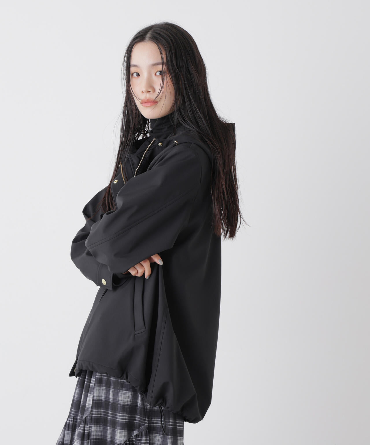 撥水＆花粉ガード フードブルゾン 6736112300