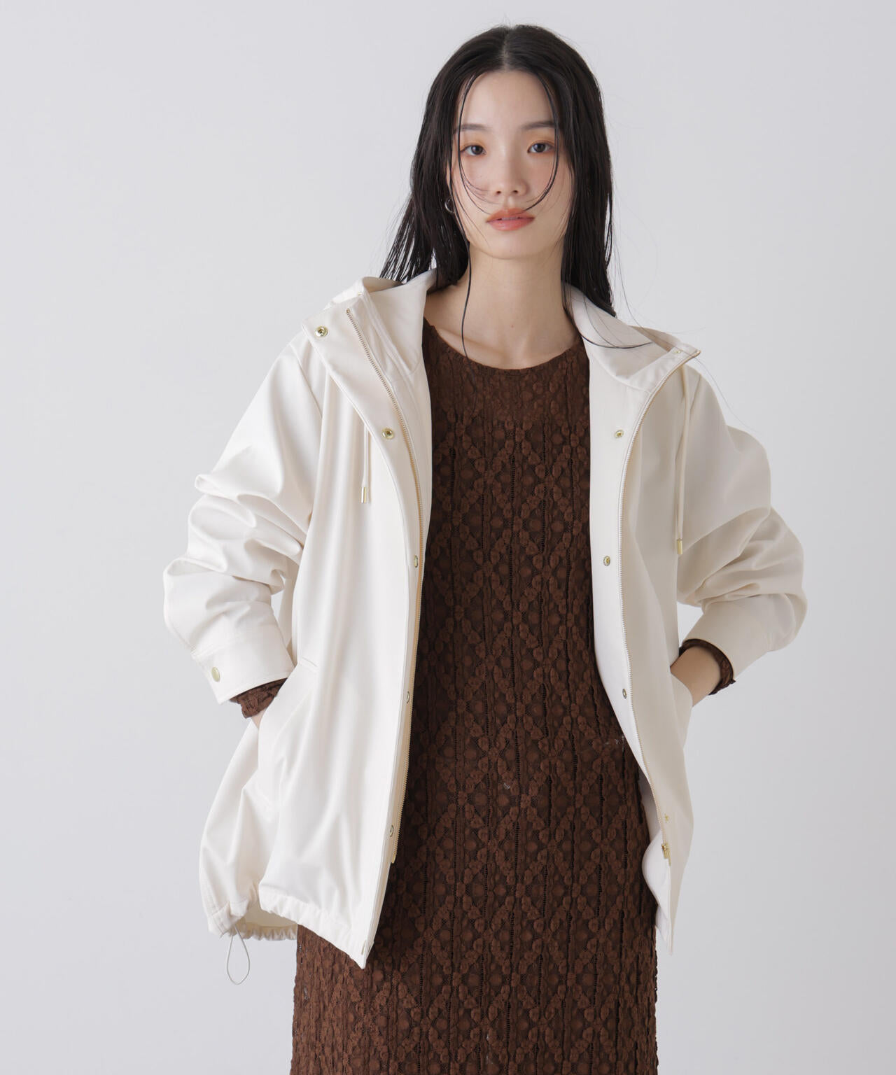 撥水＆花粉ガード フードブルゾン 6736112300