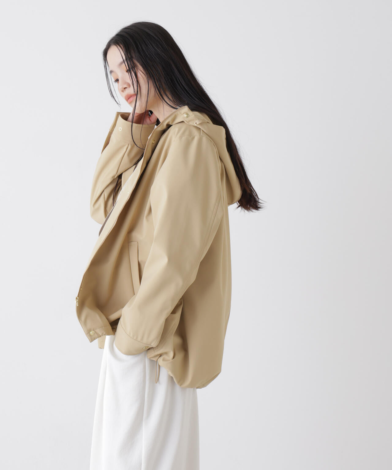 撥水＆花粉ガード フードブルゾン 6736112300