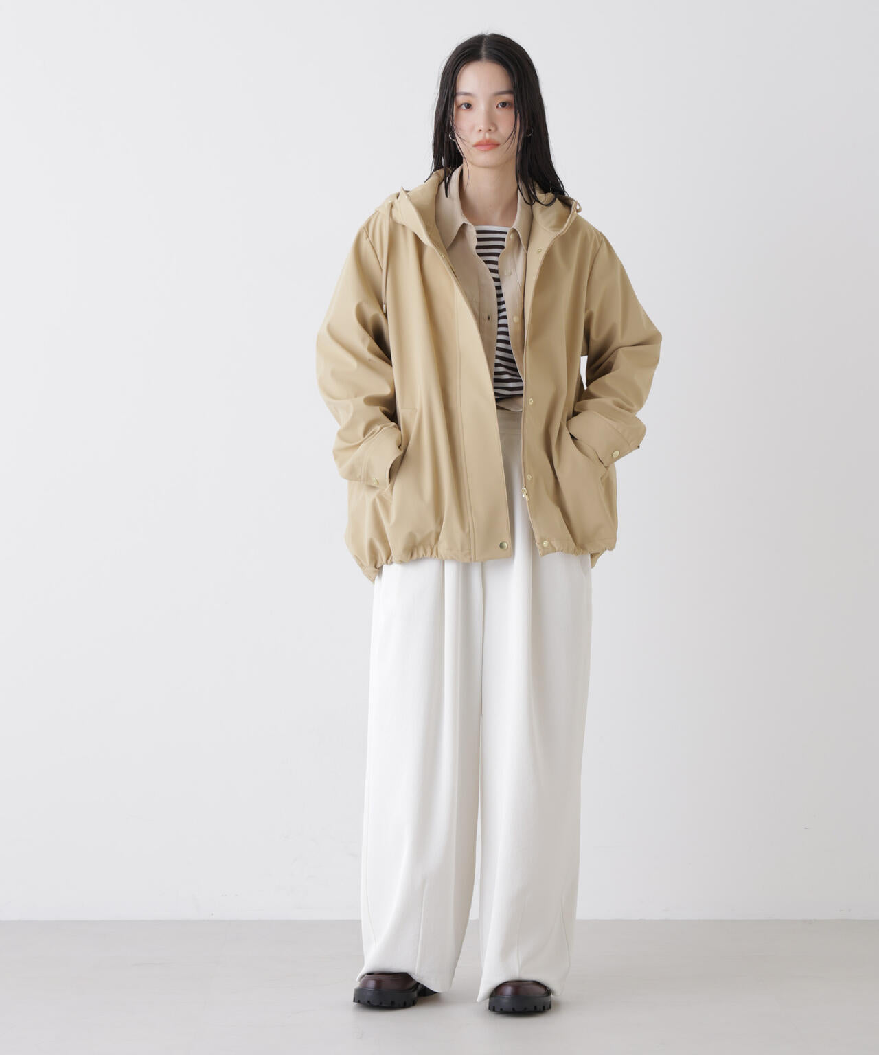 撥水＆花粉ガード フードブルゾン 6736112300