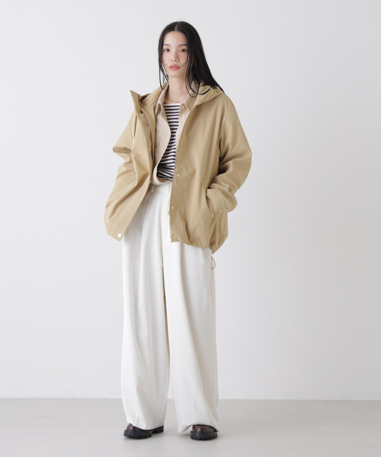 撥水＆花粉ガード フードブルゾン 6736112300