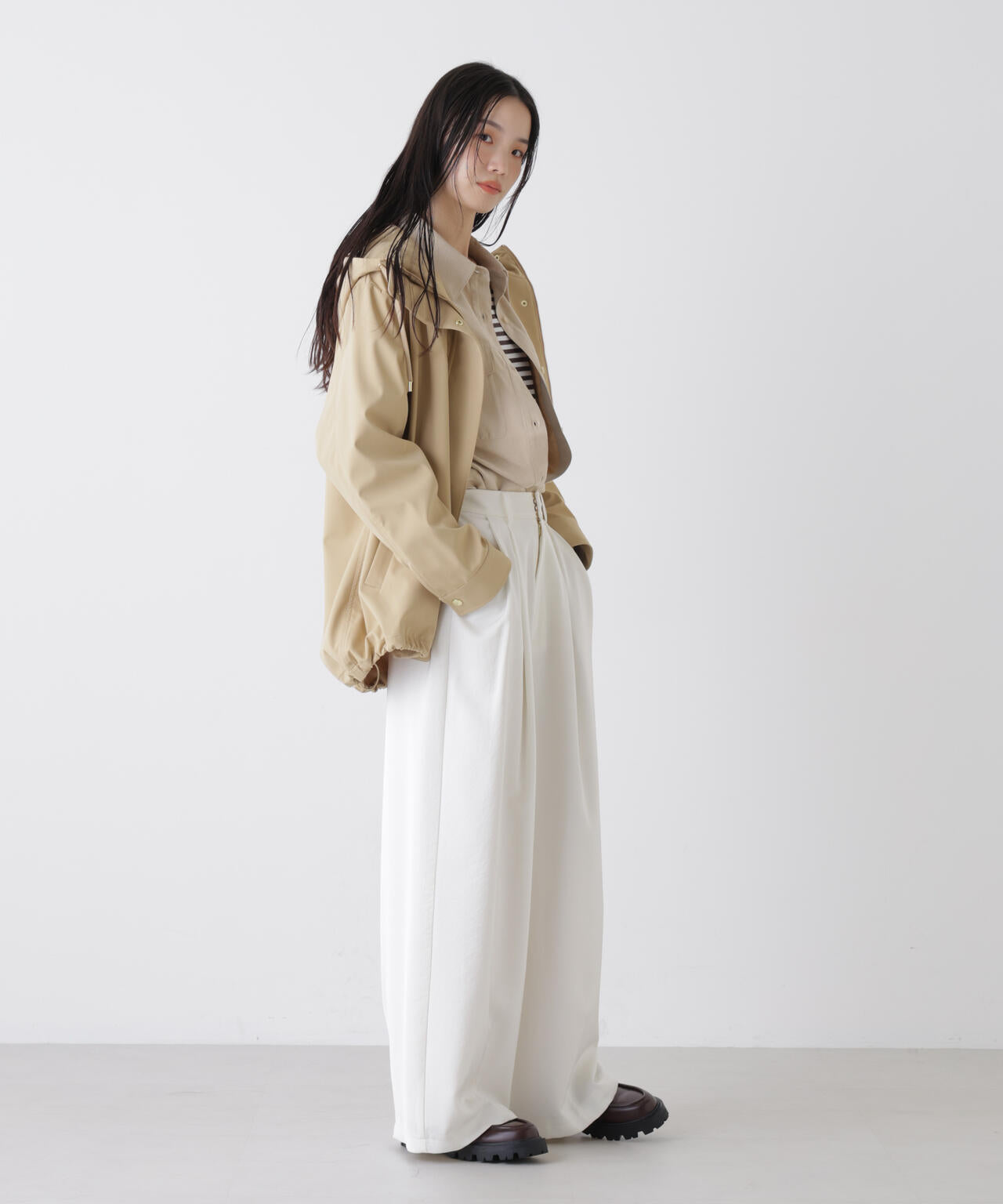 撥水＆花粉ガード フードブルゾン 6736112300