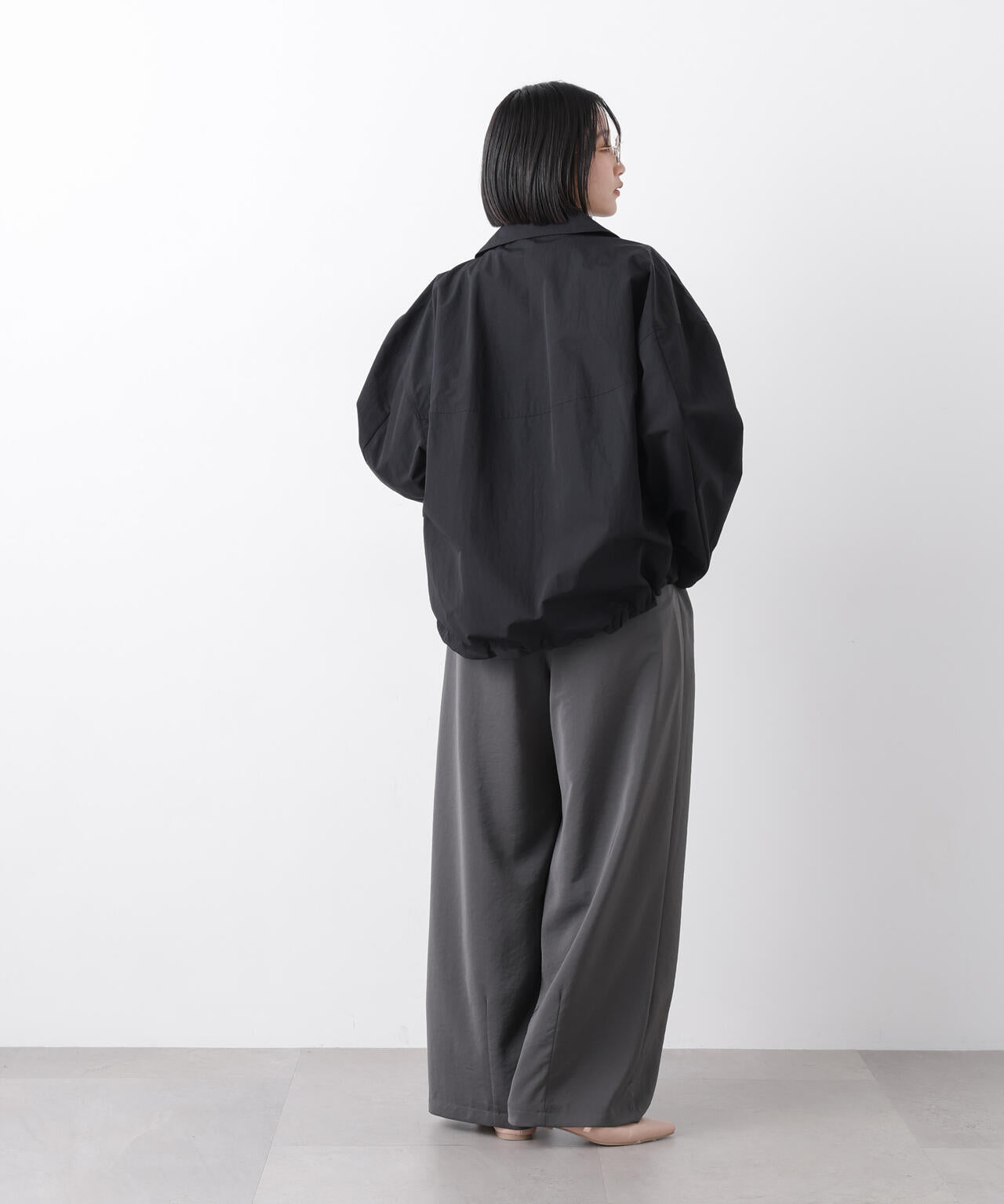 撥水＆花粉ガード コクーンシルエットジップブルゾン 6736112301