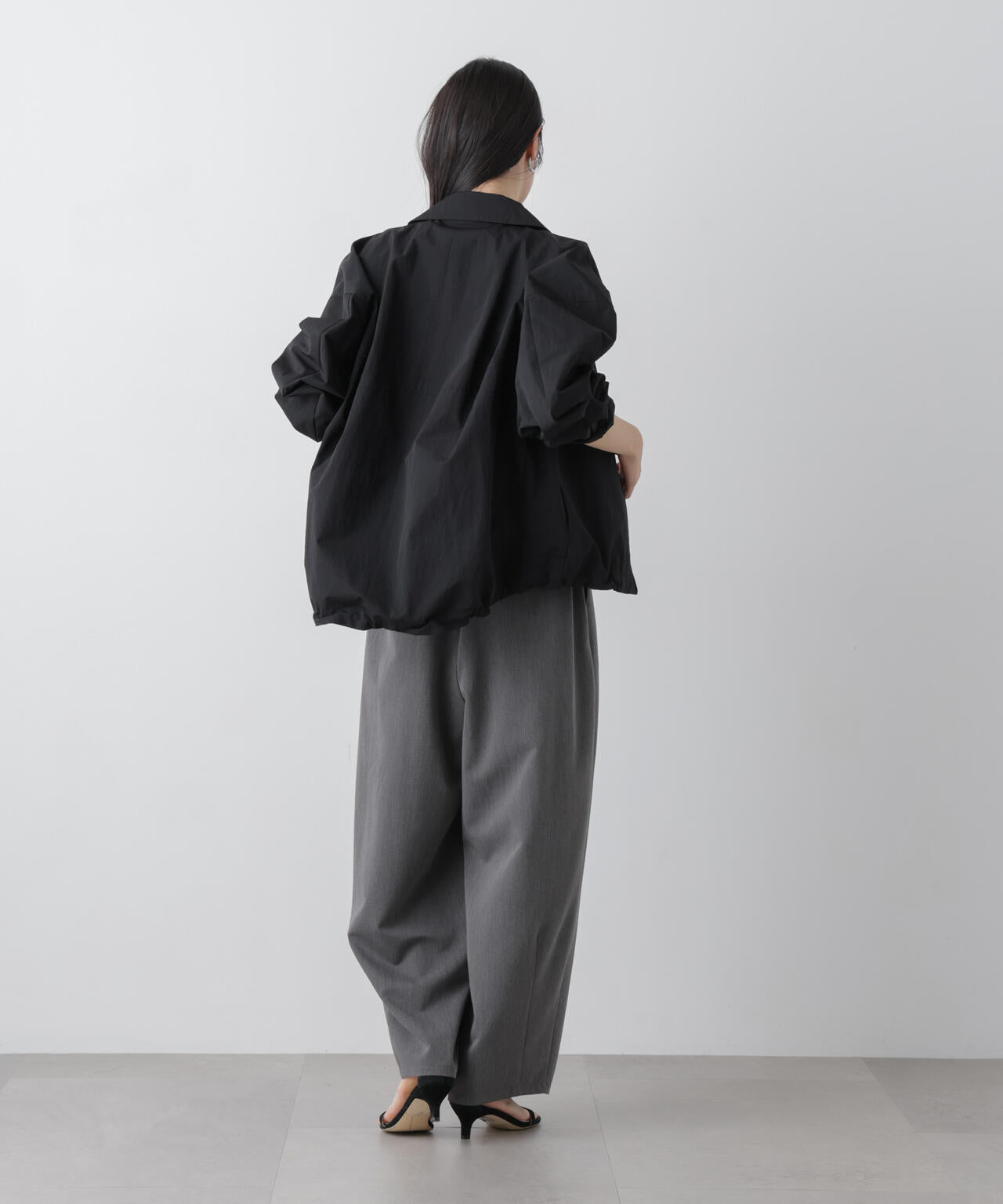 撥水＆花粉ガード コクーンシルエットジップブルゾン 6736112301