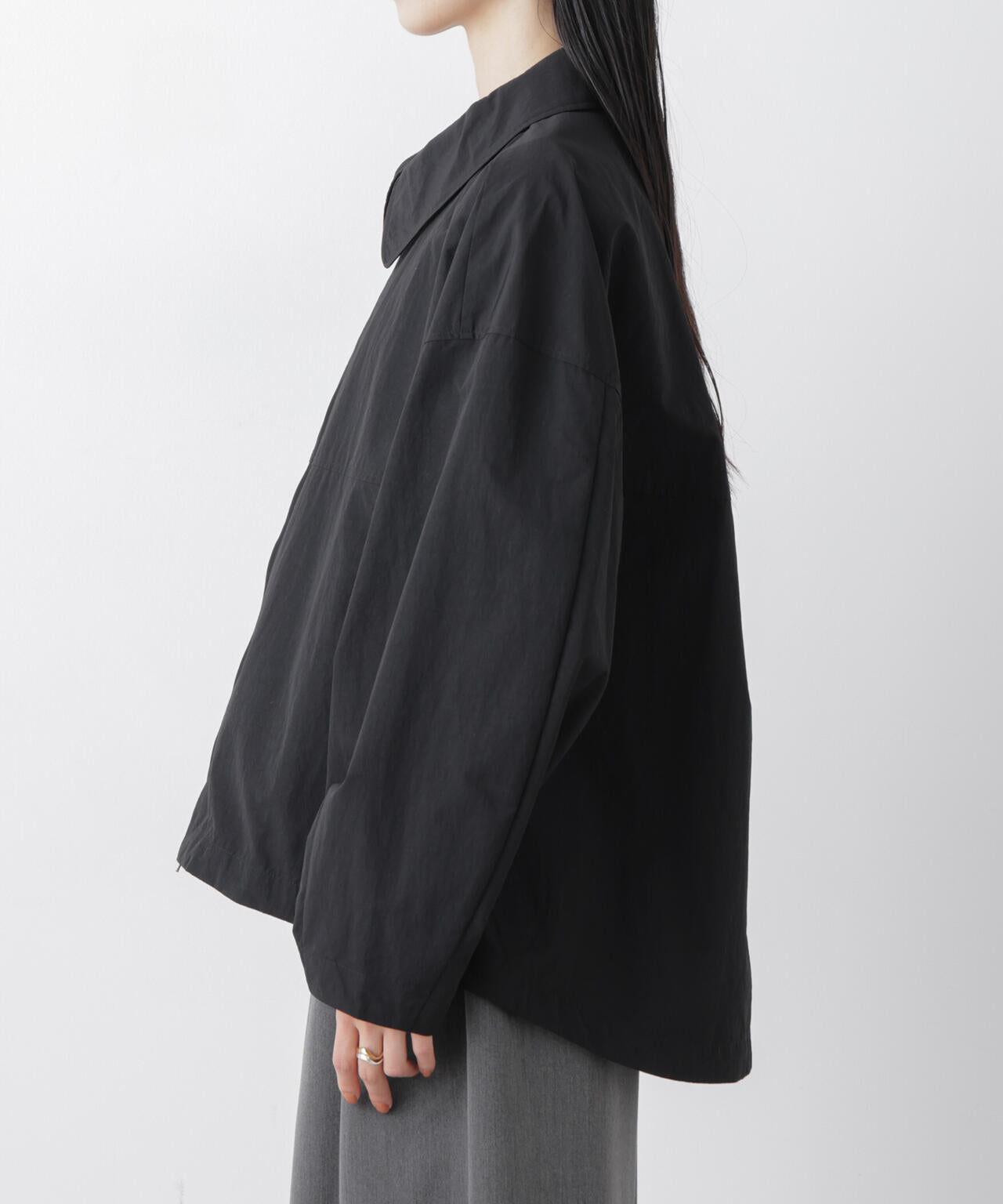 撥水＆花粉ガード コクーンシルエットジップブルゾン 6736112301