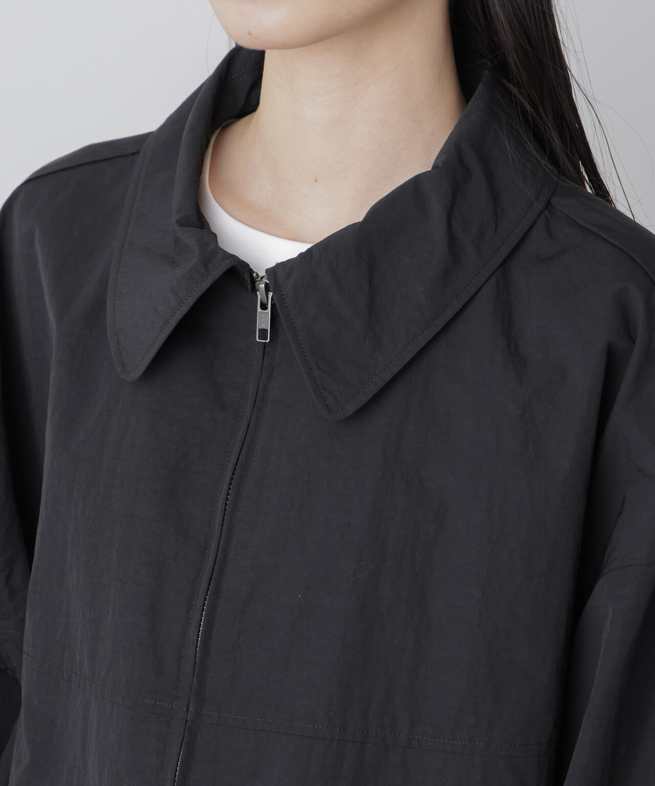 撥水＆花粉ガード コクーンシルエットジップブルゾン 6736112301