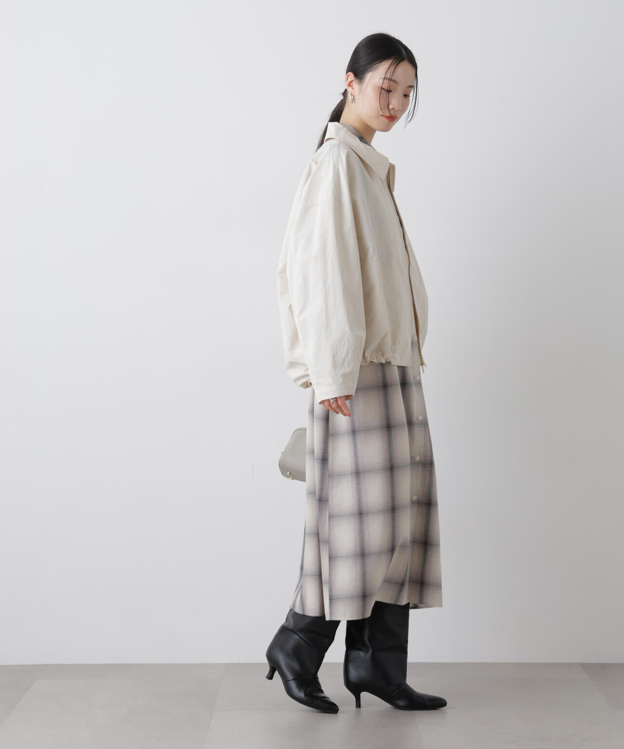 撥水＆花粉ガード コクーンシルエットジップブルゾン 6736112301