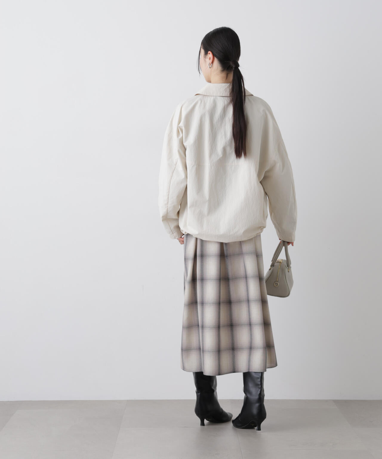 撥水＆花粉ガード コクーンシルエットジップブルゾン 6736112301