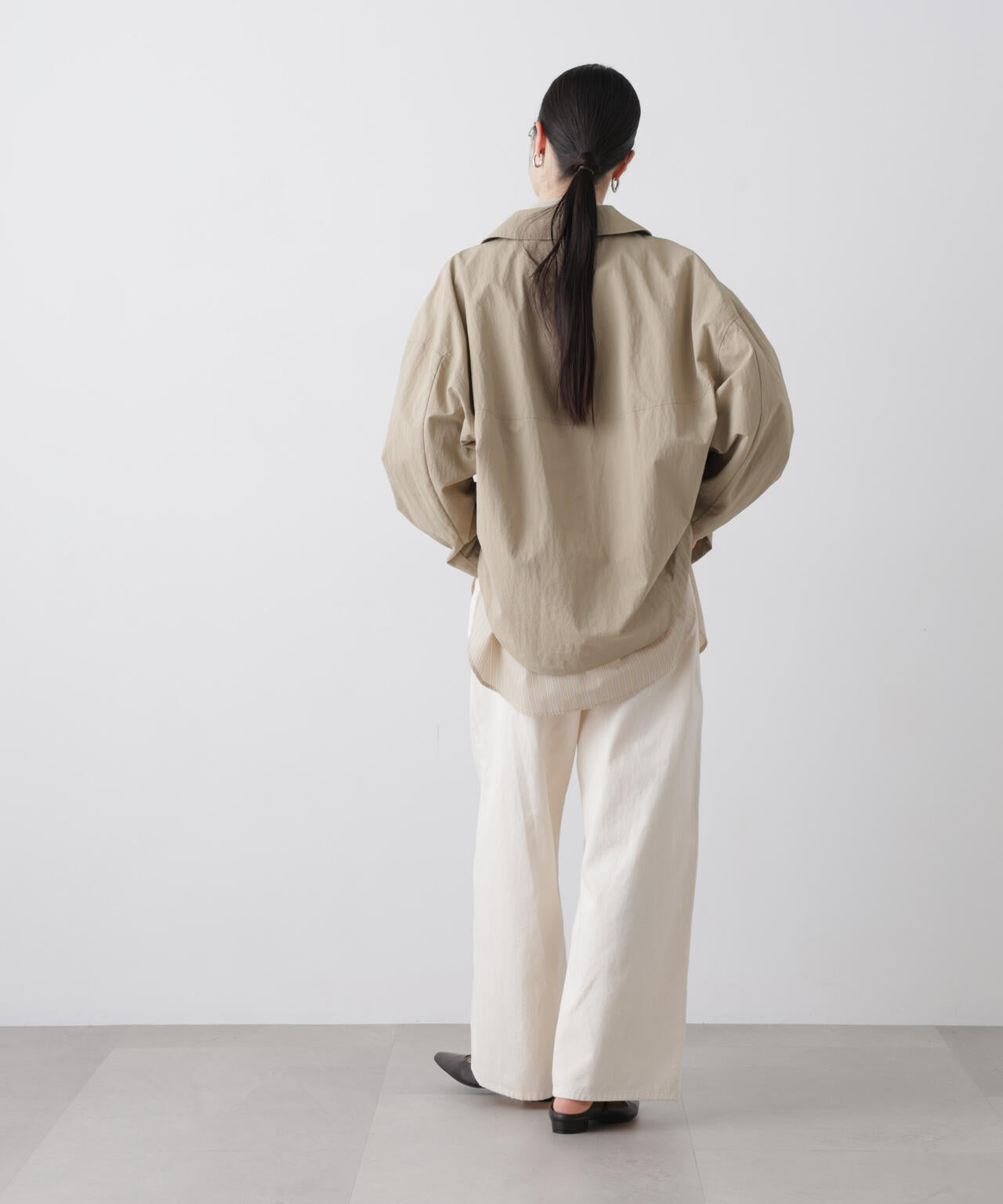 撥水＆花粉ガード コクーンシルエットジップブルゾン 6736112301