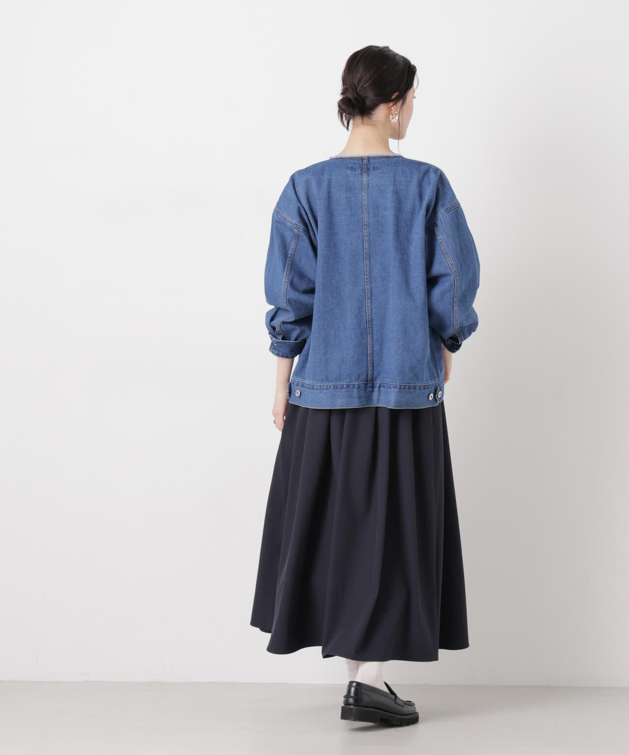 ノーカラーデニムジャケット 6736116301