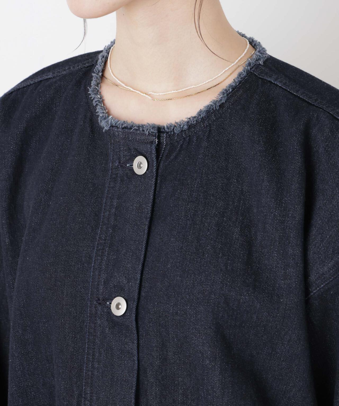 ノーカラーデニムジャケット 6736116301