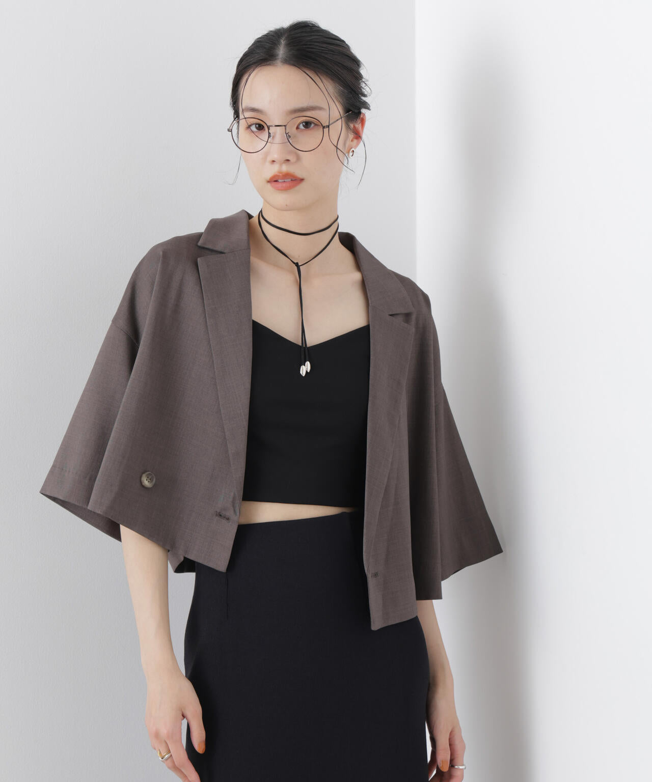 ショート丈ワイドジャケット(セットアップ可)
