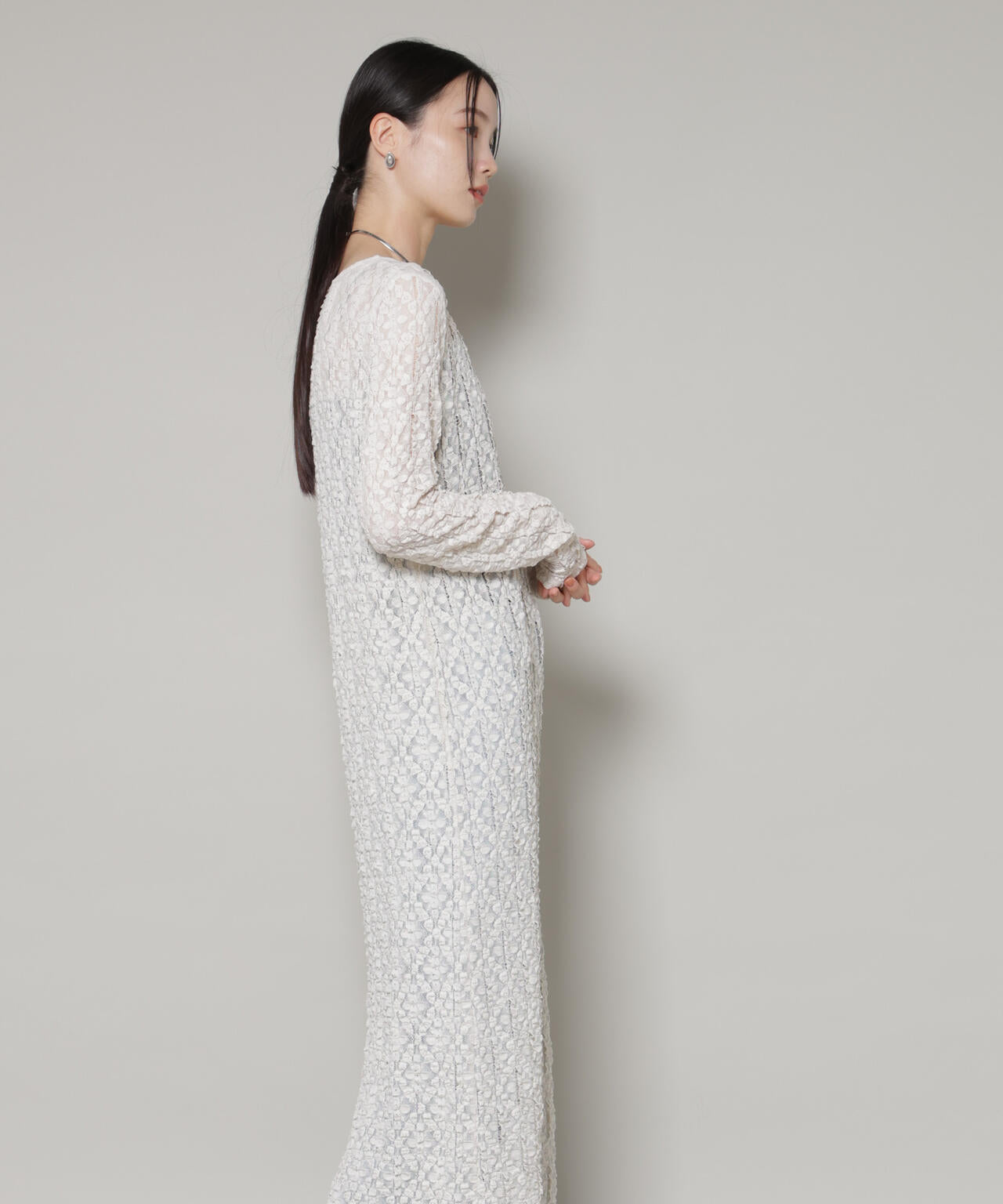 カットレースマキシワンピース 6736119300