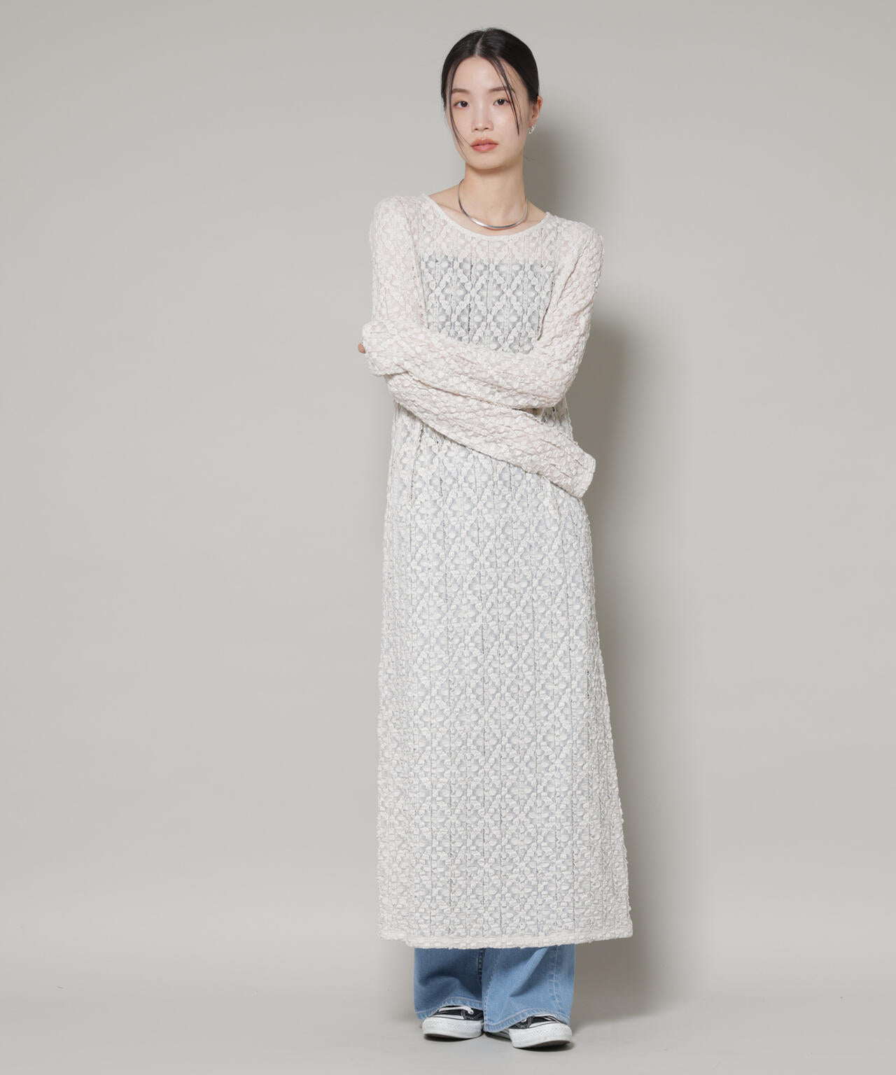 カットレースマキシワンピース 6736119300