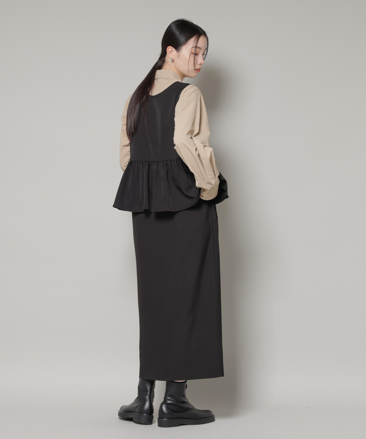 前後2wayフレア切り替えワンピース 6736119306