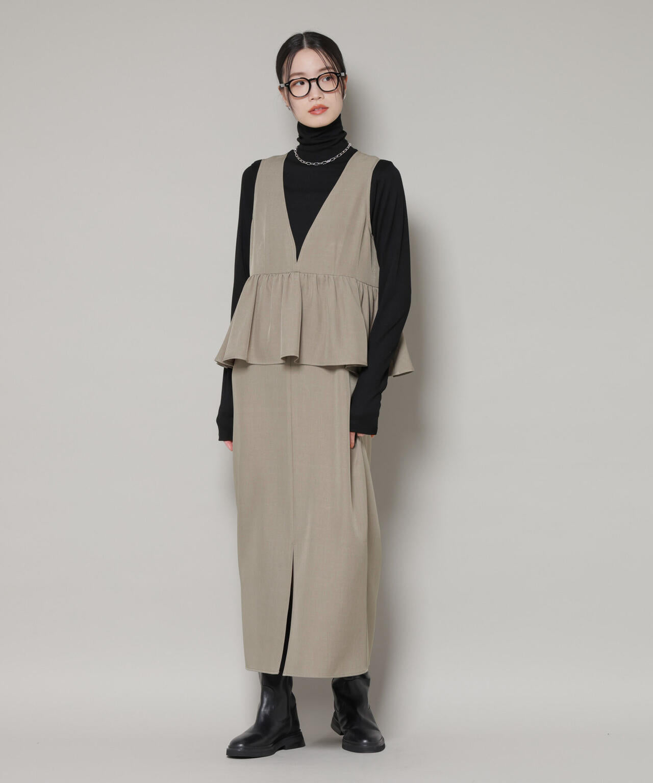 前後2wayフレア切り替えワンピース 6736119306