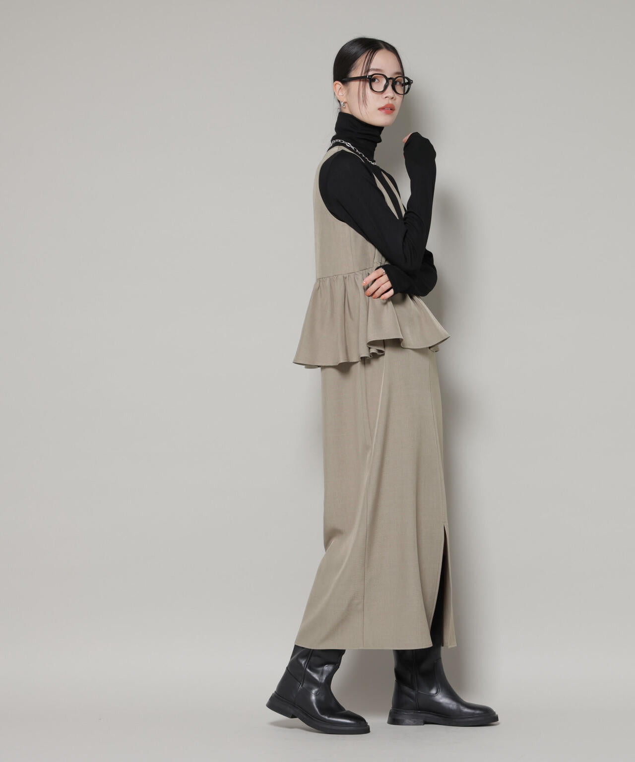 前後2wayフレア切り替えワンピース 6736119306