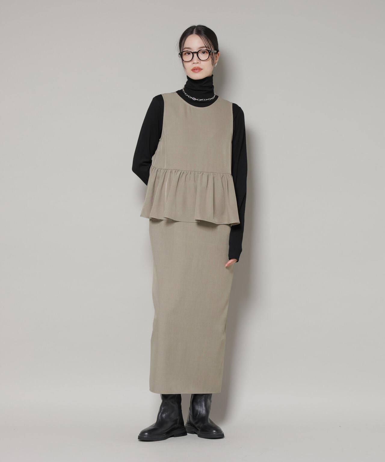 前後2wayフレア切り替えワンピース 6736119306