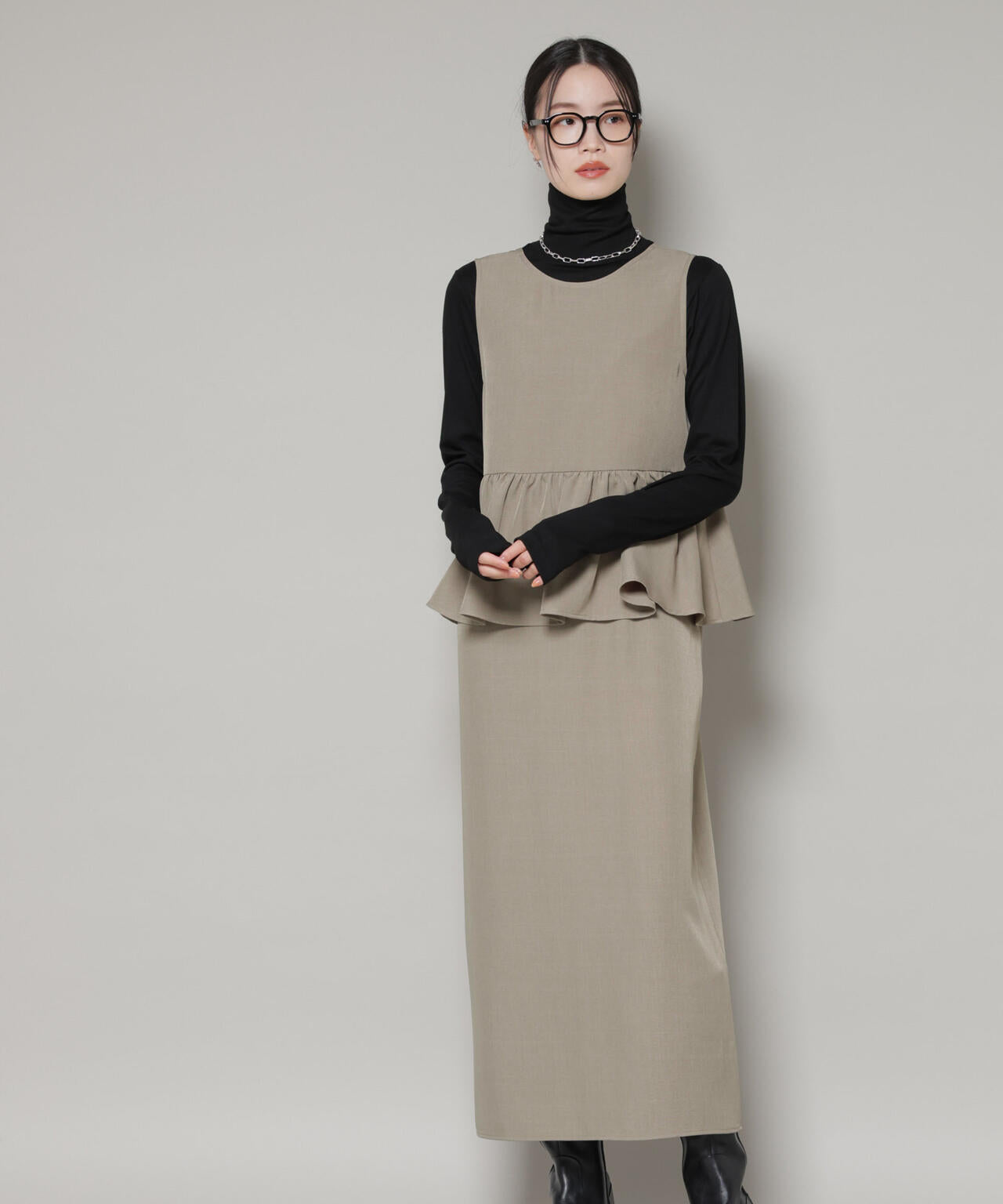 前後2wayフレア切り替えワンピース 6736119306