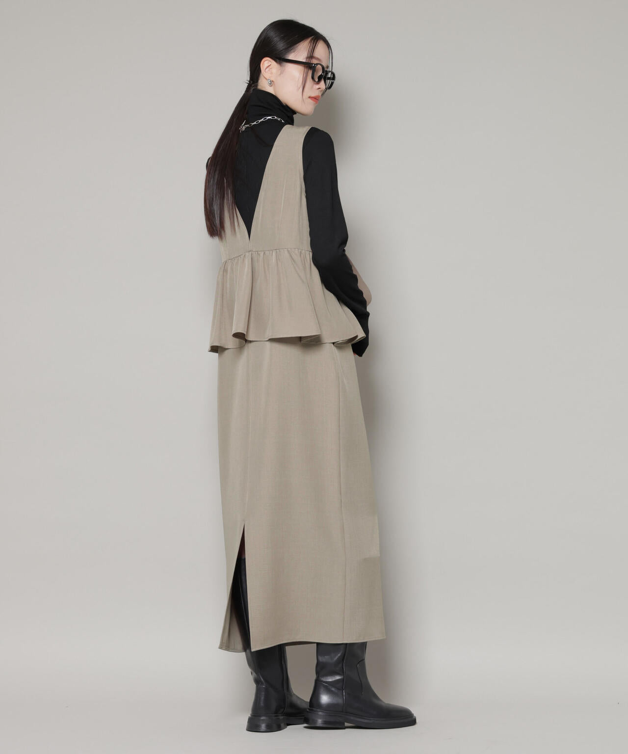 前後2wayフレア切り替えワンピース 6736119306