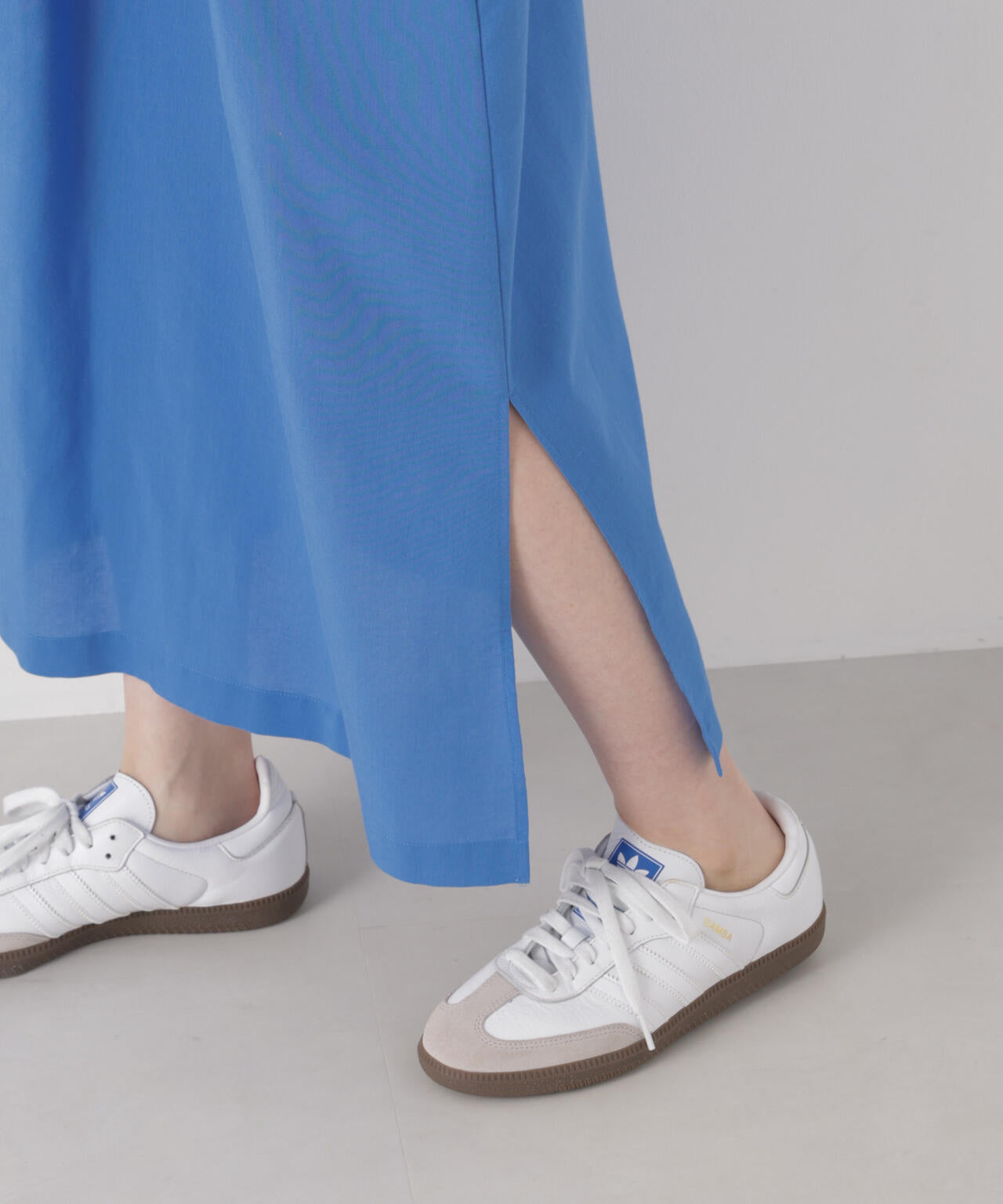 マシンウォッシャブルリネン混 スタンドカラーワンピース 6736119313