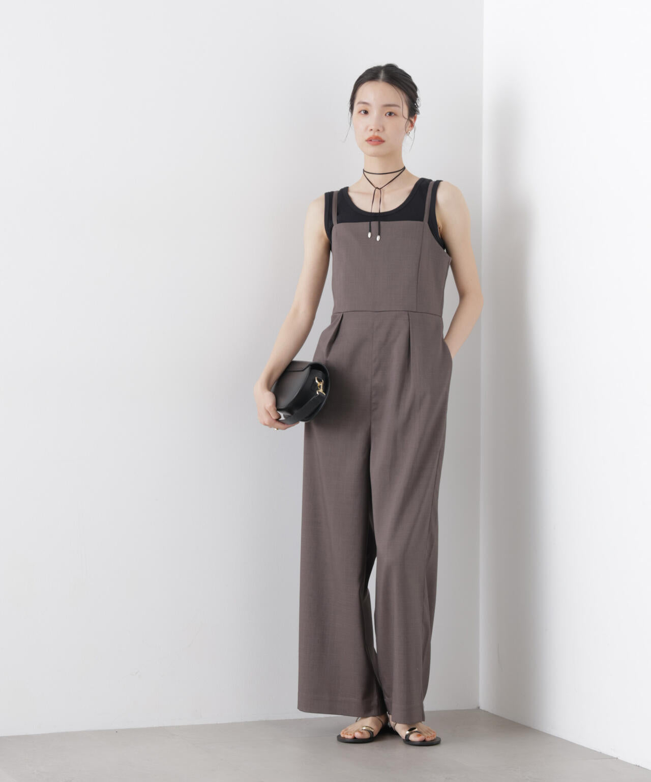 キャミソールワイドサロペットパンツ(セットアップ可)