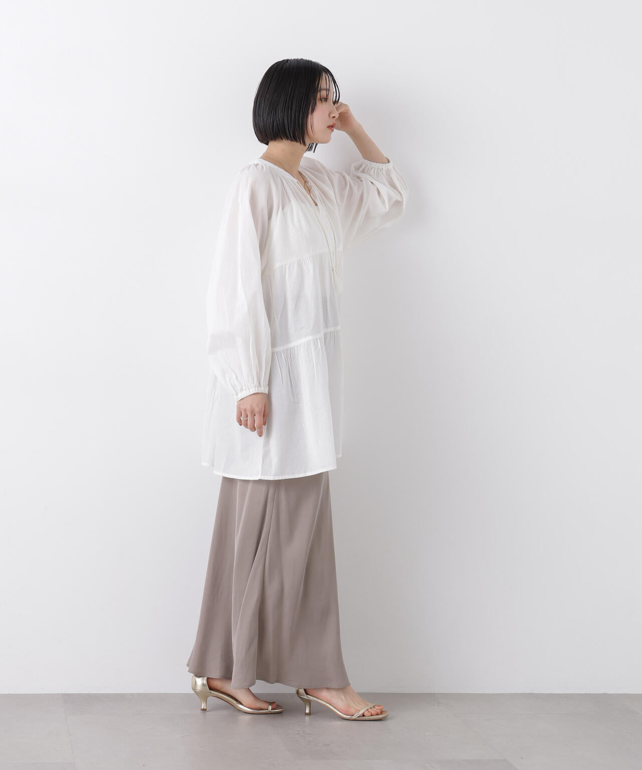 made in INDIA ティアードチュニックブラウス 6736120303