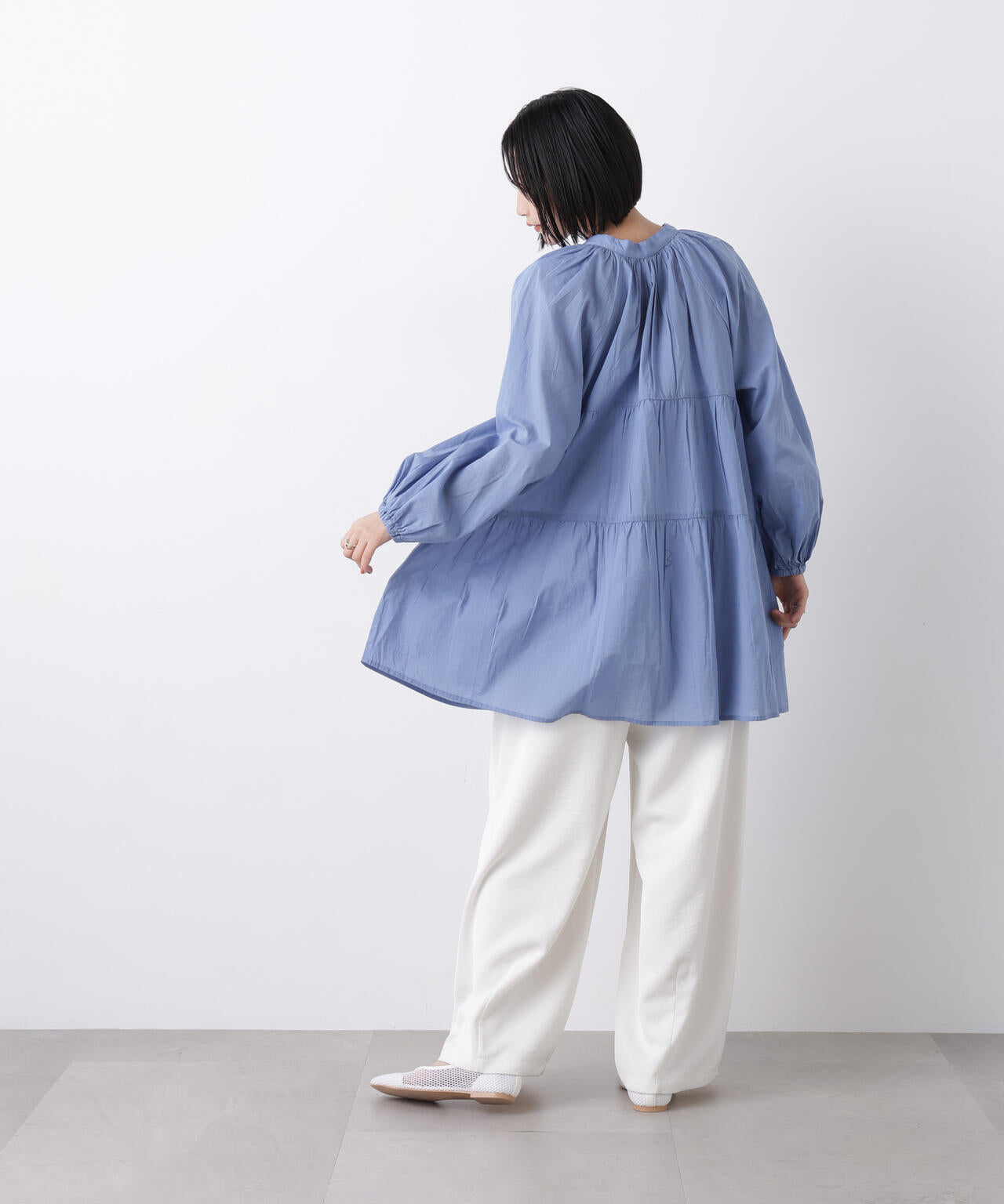 made in INDIA ティアードチュニックブラウス 6736120303