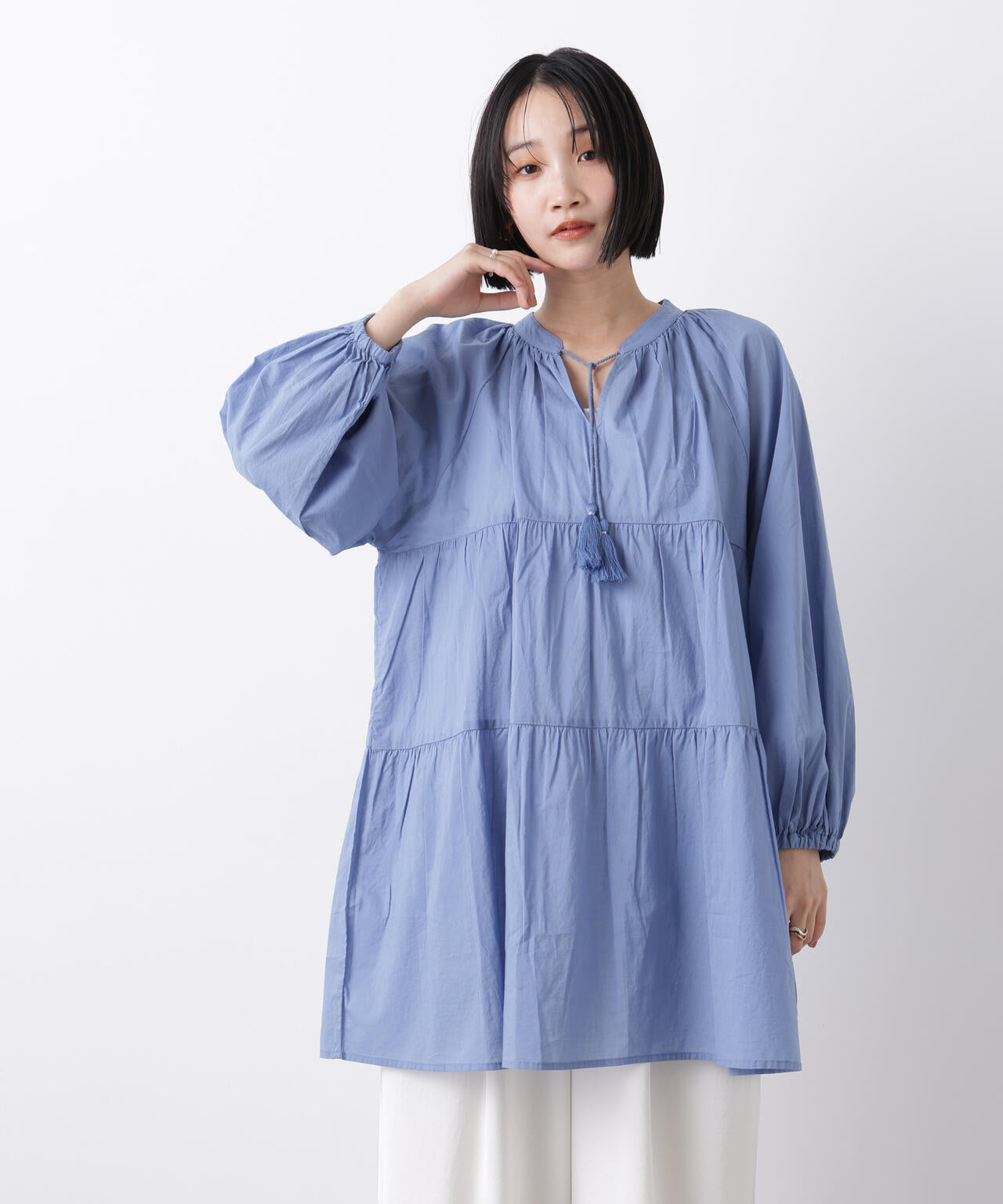 made in INDIA ティアードチュニックブラウス 6736120303