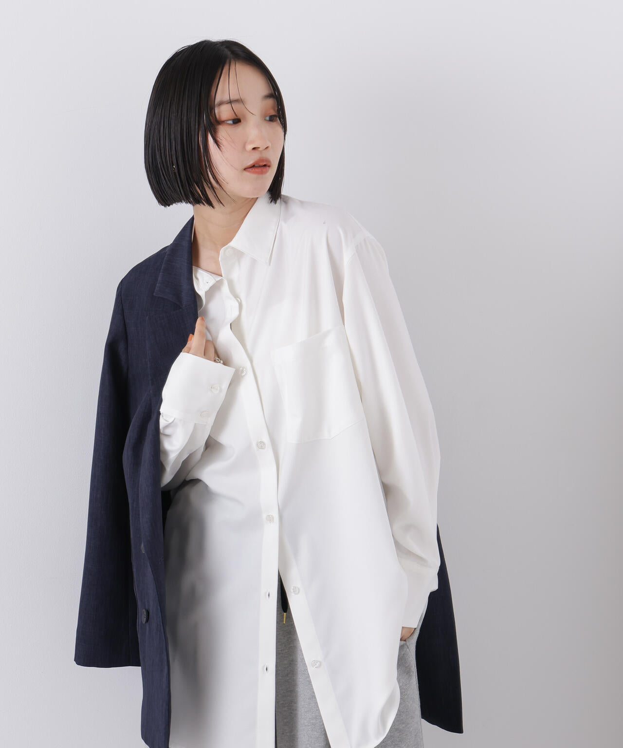 マシンウォッシャブルイージーケア　オーバーシャツ