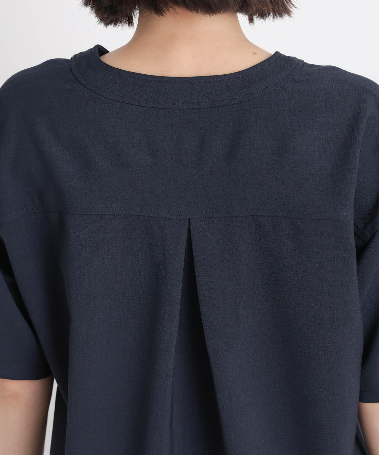 メランジストレッチポケットVネックブラウス(セットアップ可) 6736121316