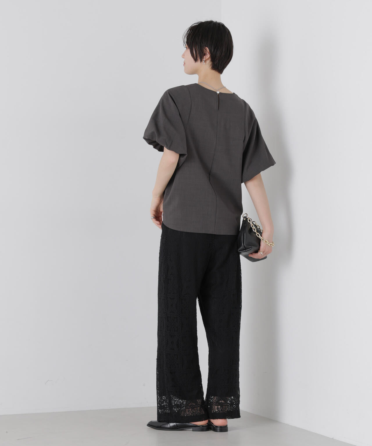 ドライマットトロバルーンスリーブブラウス(セットアップ可) 6736121320