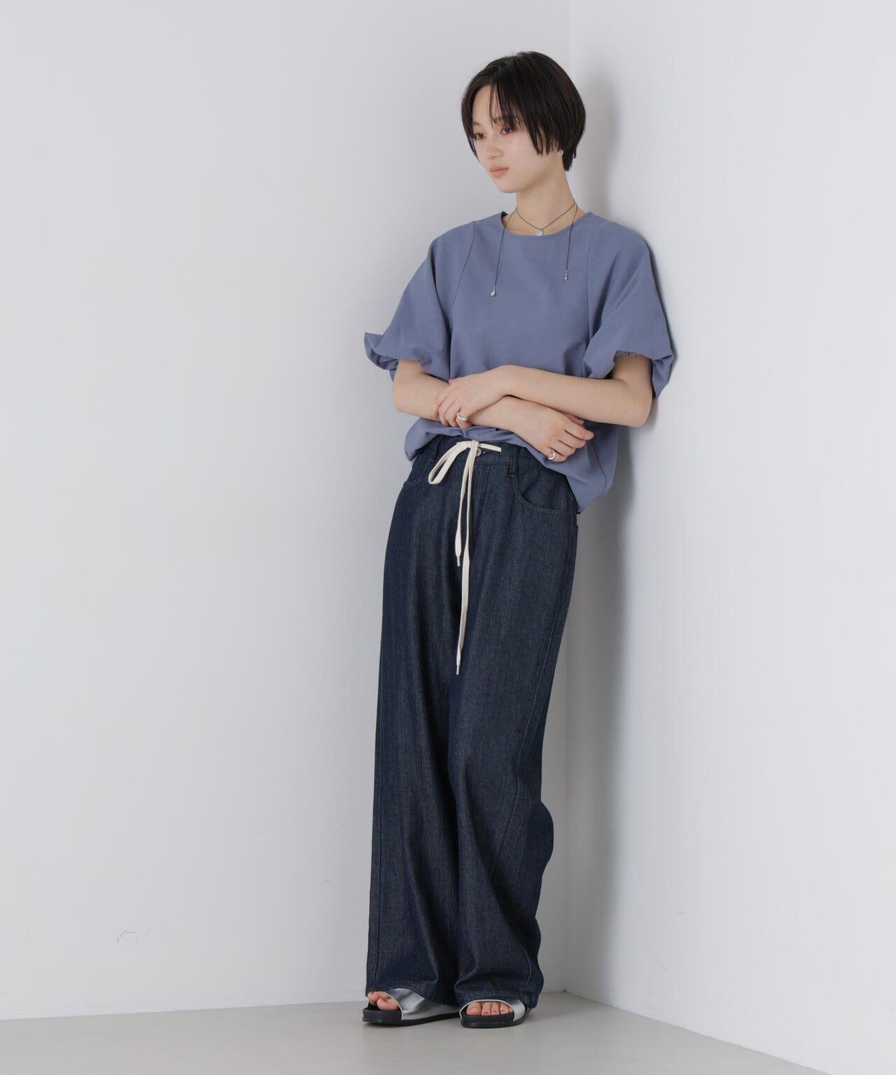 ドライマットトロバルーンスリーブブラウス(セットアップ可) 6736121320