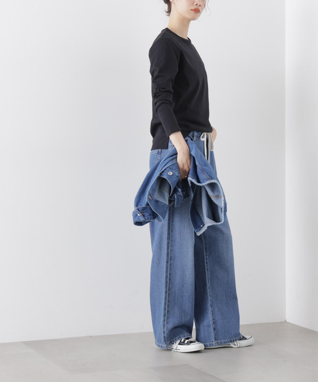 Repur加工 スムースシルケットロングスリーブトップス 6736123308